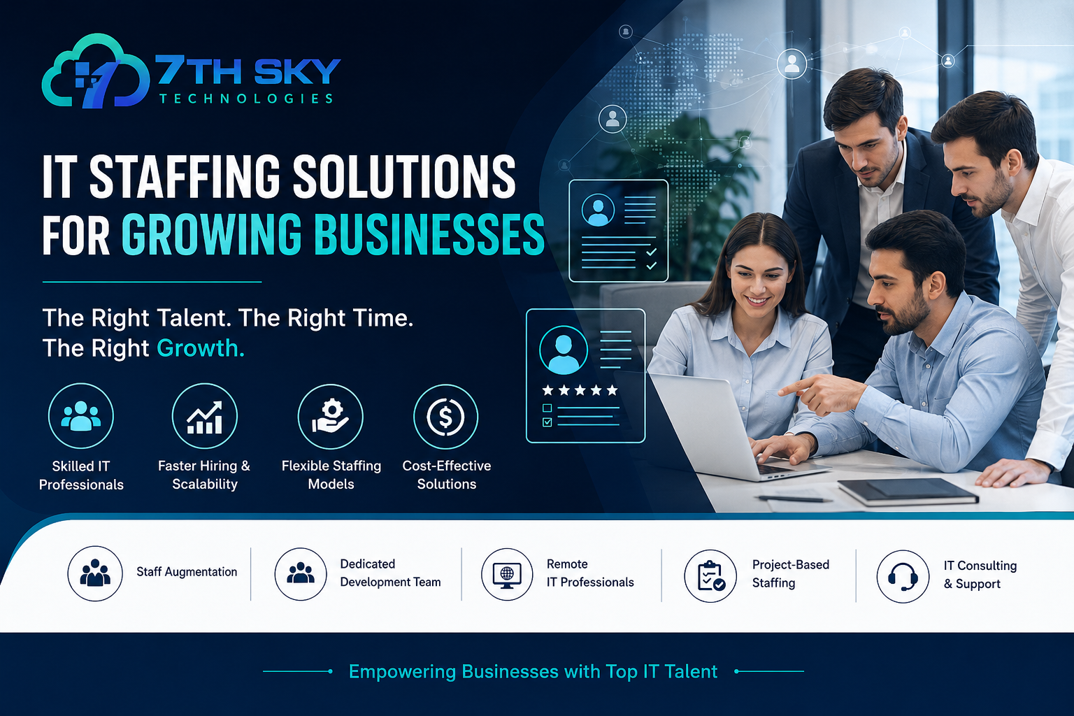 Professional IT Staffing Solutions for Growing Businesses by 7th Sky Technologies
