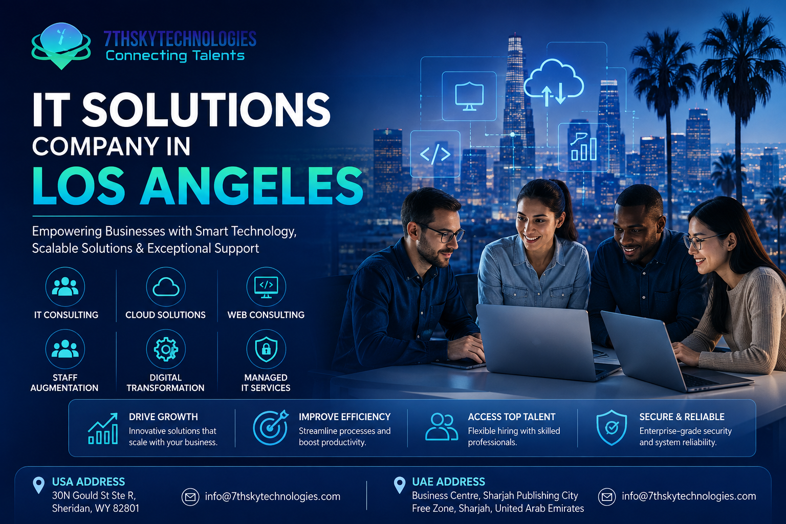 IT Solutions Company in Los Angeles providing IT consulting, web solutions, digital transformation and workforce support