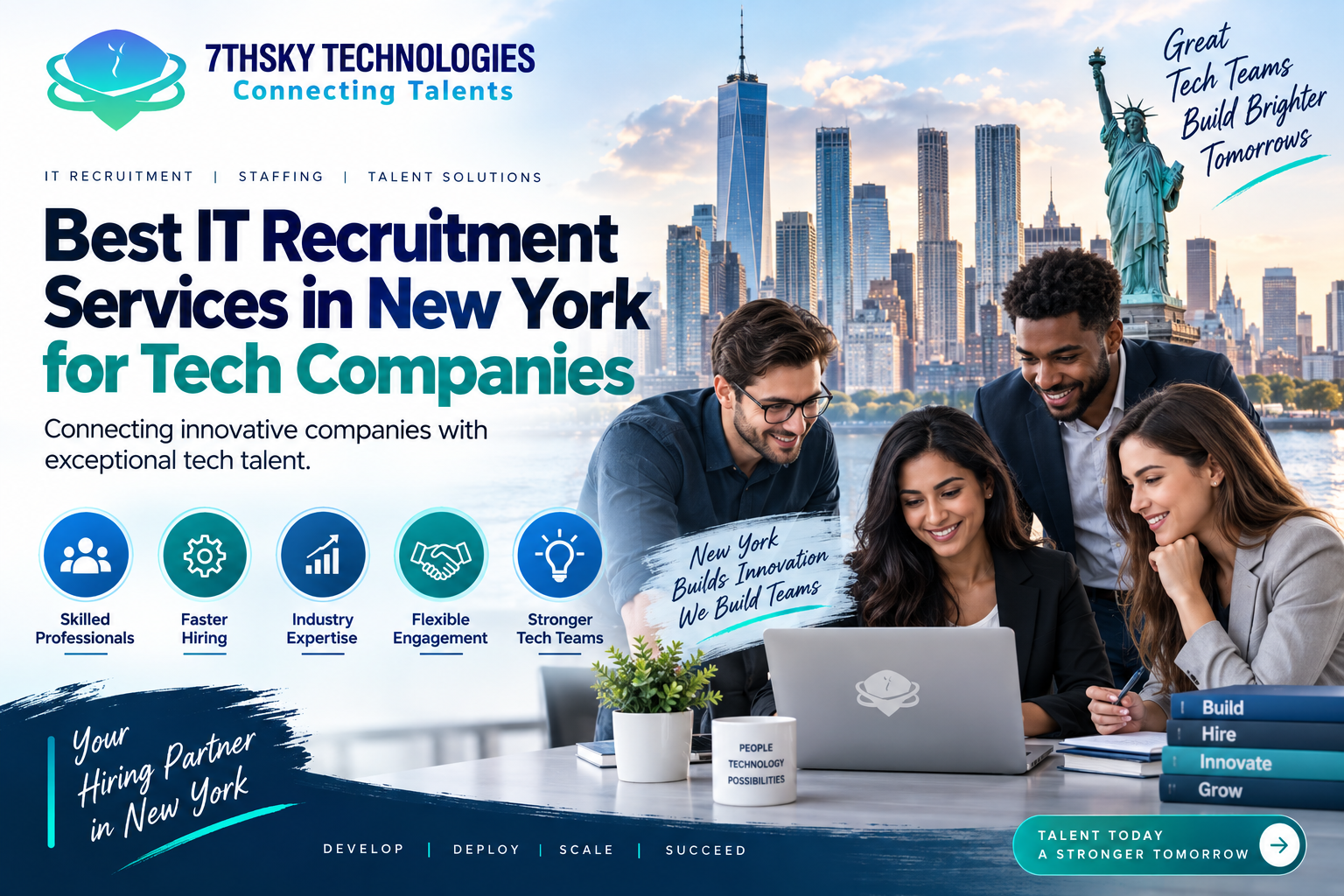 Best IT Recruitment Services in New York for Tech Companies by 7th Sky Technologies