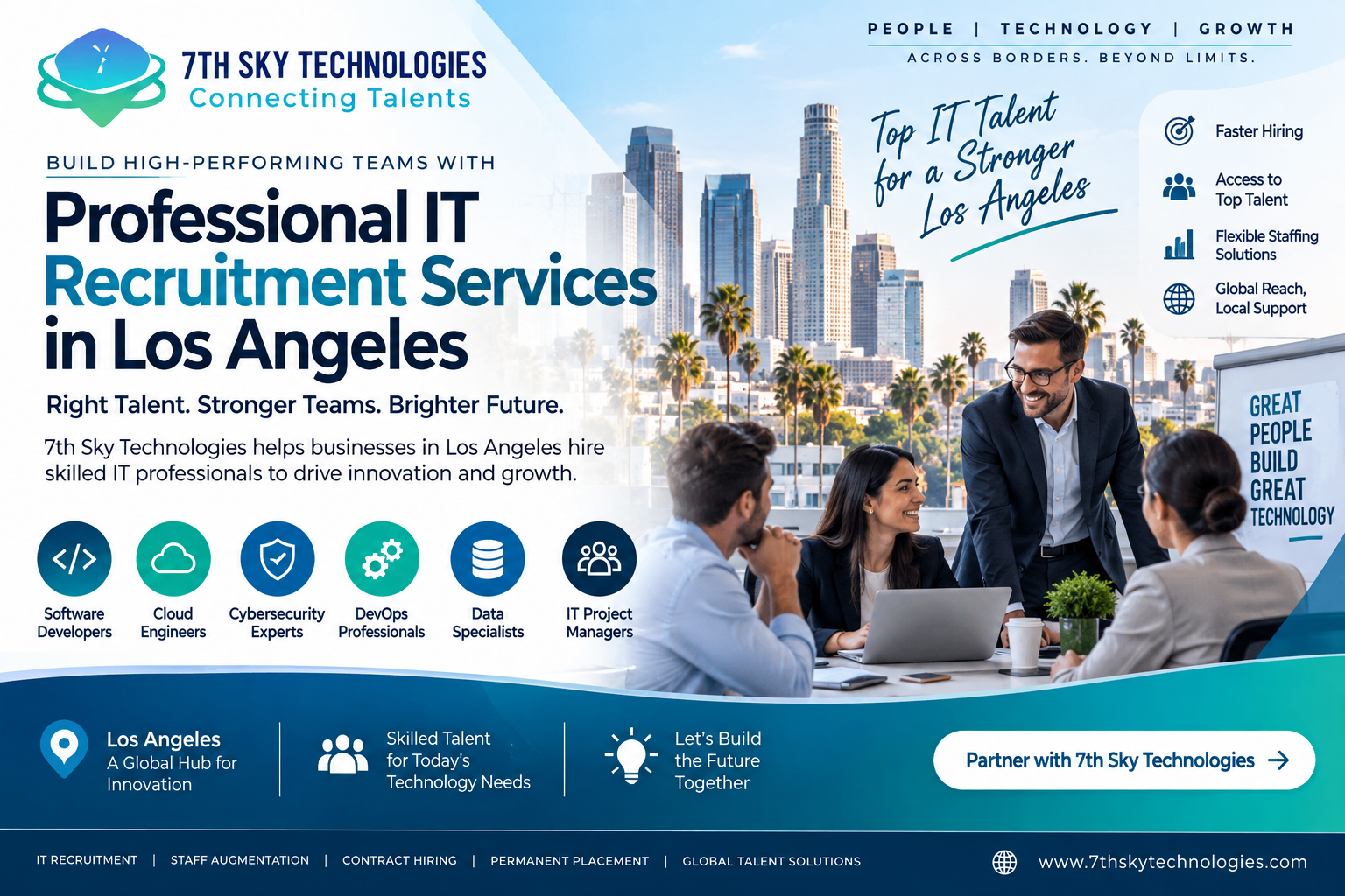 Professional IT Recruitment Services in Los Angeles by 7th Sky Technologies