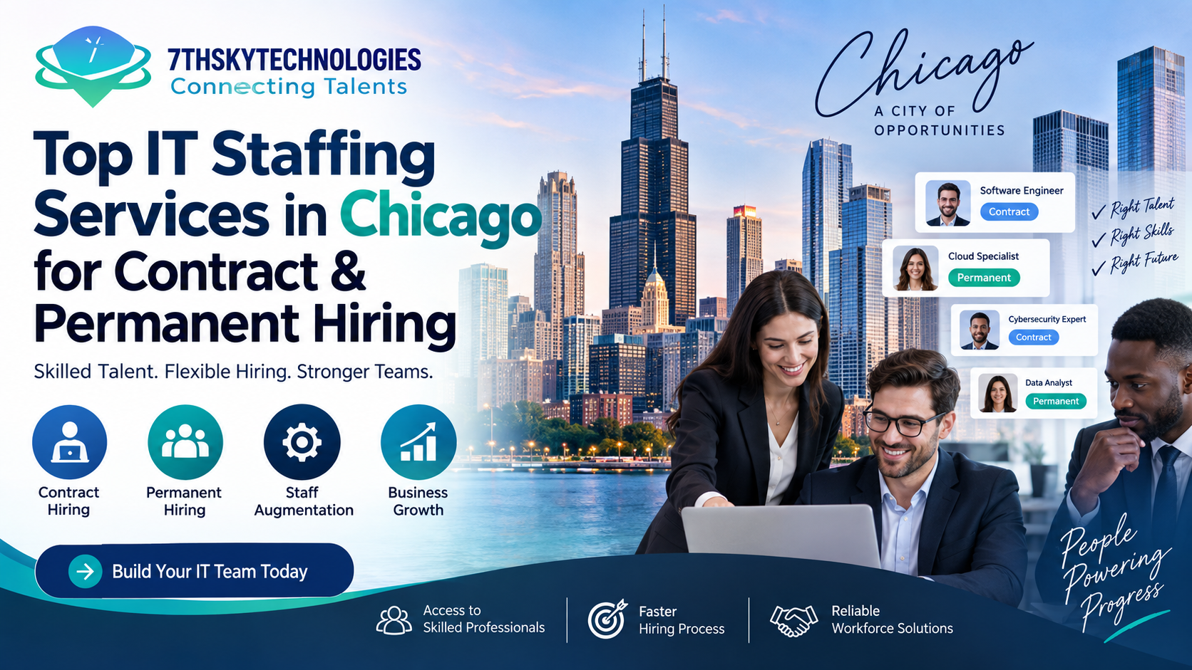 Top IT Staffing Services in Chicago for Contract and Permanent Hiring by 7th Sky Technologies
