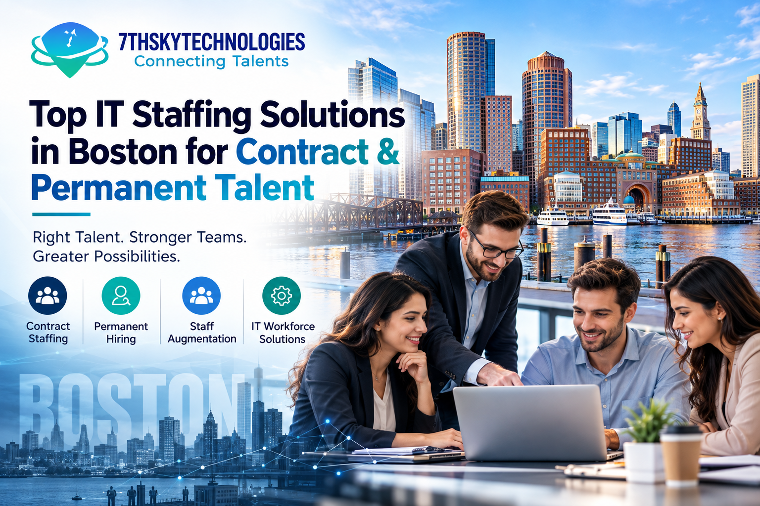 Top IT Staffing Solutions in Boston for Contract and Permanent Talent by 7th Sky Technologies