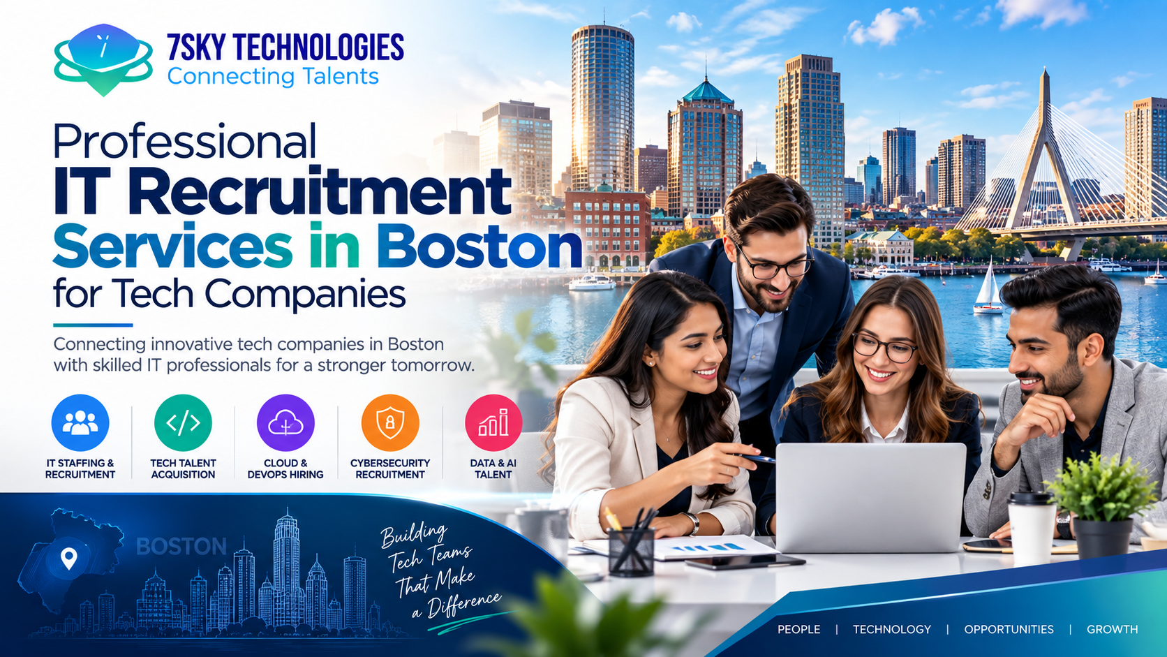 Professional IT Recruitment Services in Boston for Tech Companies by 7th Sky Technologies